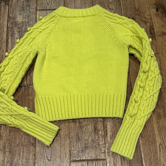 H&M Neon Yellow Cable Knit Wool
Blend Sweater Jumper Size XS - Picture 3 of 12